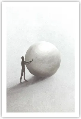 Produktbild von Poster - Poster ohne Rahmen - Sisyphus Arbeit Symbol - 61x91,5 cm - Wand Bild - Wanddeko - Wandbilder - Kunstposter - Wandposter - Bilder - Kunstdruck - Wanddekoration - Wandbild - P2XPA61x91-4752