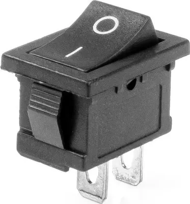Zdjęcie produktu dla Prostokątny przełącznik uniwersalny 12V/24V ON-OFF 20A czarny AMIO-03082