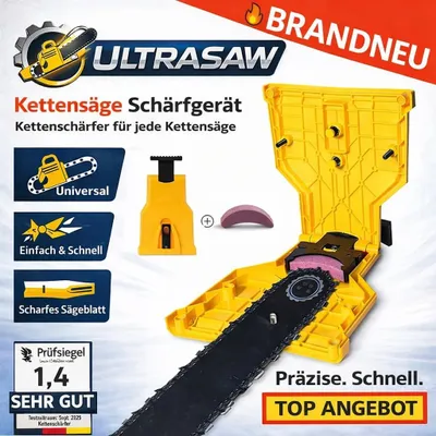 Produktbild von UltraSaw™ Kettensäge Schärfgerät Kettenschärfer für jede Kettensäge das Original