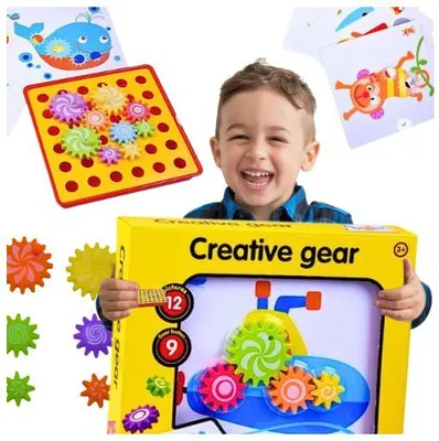 Immagine prodotto di Lolex | Gioco dei bottoni - 20 cm X 20 cm - Da 3 anni - Giocattolo creativo - Giocattolo educativo