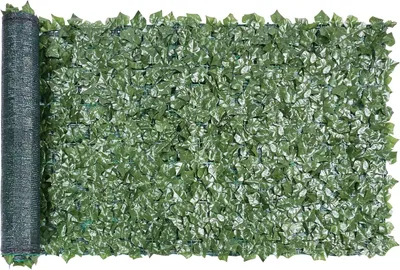Produktbild von Sichtschutzzaun aus Efeu, 300x 100 mm, Sichtschutz, Efeuzaun mit Netzgeweberückseite und verstärkter Verbindung, künstliche Hecken mit Weinblättern als Dekoration für Garten, Hof, Balkon