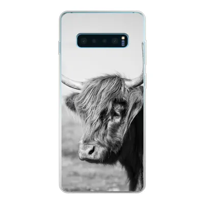 Produktbild von MuchoWow® Handyhülle Schutzhülle Hülle für Samsung Galaxy S10 Lite Schottischer Highlander - Tiere - Schwarz - Weiß Silikon Softcase Handy Hülle - Schutz