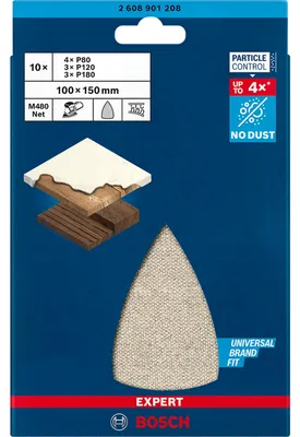 Produktbild von EXPERT M480 Schleifnetz Set, 100x150mm, K80-180, 10-tlg.