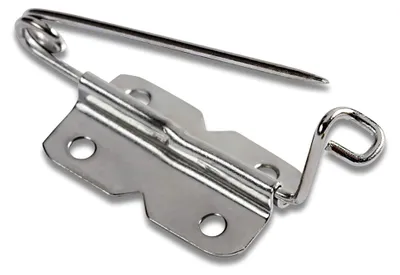 Produktbild von Anstecknadeln mit Plättchen, 27mm, silberfarbig, 4 Stück