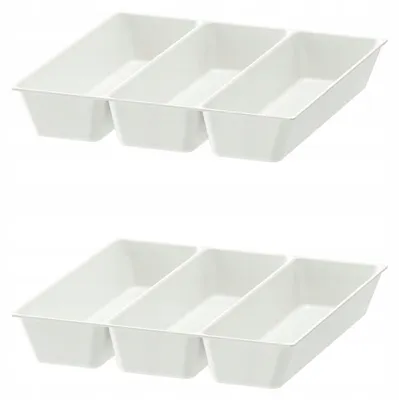 Produktbild von IKEA UPPDATERA Besteckkasten weiß Schubladenorganizer 32x31 cm