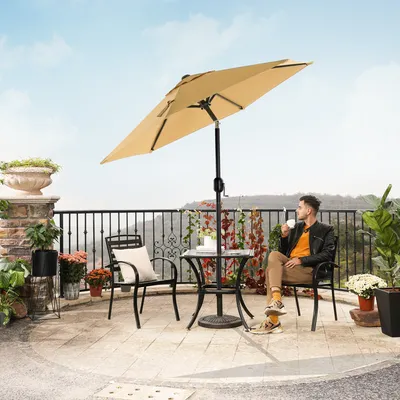 Produktbild von SONGMICS Sonnenschirm Ø210 cm UPF 50+ beidseitig um 30° knickbar