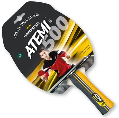 Produktbild von Atemi Tischtennisschläger 500 konkav 2 Sterne ITTF - Trainingsschläger Multicolor