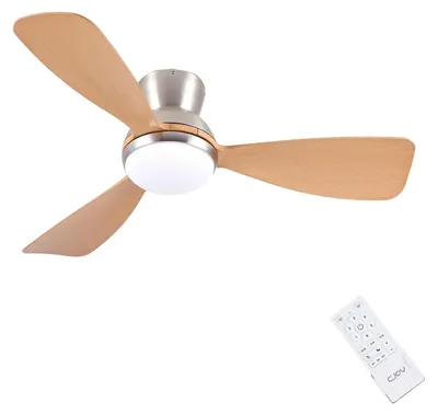 Deckenventilator mit Licht, 107 cm, Holzoptik, dimmbar, Fernbedienung