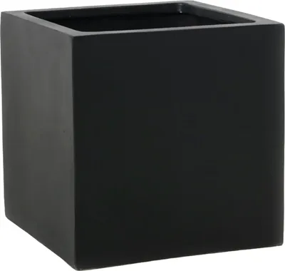 Produktbild von VIVANNO Pflanzkübel Fiberglas BLOCK Würfel, Anthrazit matt - 30x30x30 cm