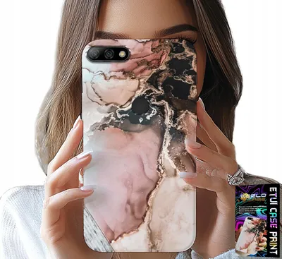 Image de Étui Pour Huawei Y7 2018 - Elegant Marble Fashion Patterns + Glass