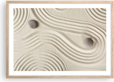 Produktbild von Gerahmtes Poster - Rahmen in heller Eiche - Steine Figuren Sand - 70x50 cm - Wand Bild - Wanddeko - Wandbilder - Kunstposter - Wandposter - Bilderrahmen - Bilder - Kunstdruck - P2NAA70x50-5127