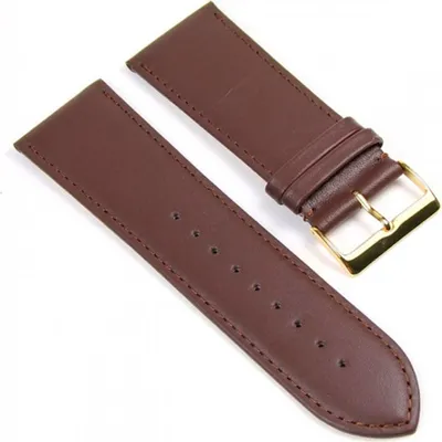 Produktbild von Beach Uhrenarmband Ersatzband Kalbslederband 28mm Braun 406028G