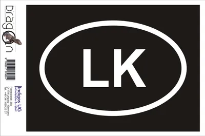 Produktbild von Aufkleber / Autoaufkleber - JDM / Die cut / Auto / OEM - Sri Lanka LK - 110x70 mm silber - Heckscheibe / Heckscheibenaufkleber