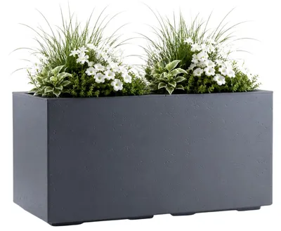 Produktbild von HowHomely Blumentopf 39x78xH39cm Übertopf auf Rollen grau Betonoptik Blumenkübel