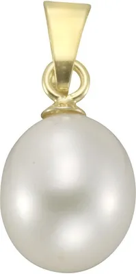 Zdjęcie produktu dla Wisiorek V 375/- żółte złoto hodowlana perła słodkowodna 8-9mm