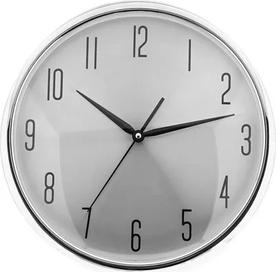 Image de Horloge murale moderne ø35 x 9 cm,- Mouvement à quartz, analogique en 12 heures argenté