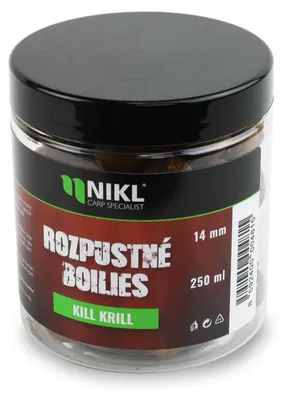 Obrázok produktu pre Nikl Rozpustné Boilies Kill Krill 250 ml 24mm, Balení 250ml
