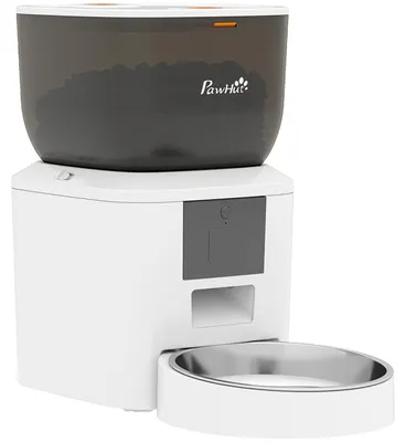 Produktbild von AutomatischerKatzenfutterautomat,2,4GWLAN,4L,App-Steuerung,1–10Mahlzeiten,10sFutterruf