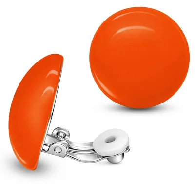 Produktbild von 1 Paar Ohrclips aus Kunststoff in vielen schönen Farben - orange