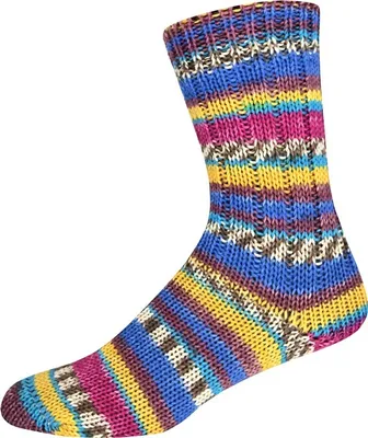 Produktbild von Online Supersocke Sort. 386 Dschungel Color 6-fach Sockenwolle 75% Schurwolle/25 % Polyamid 3174