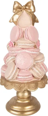 Image de Clayre & Eef Figurine de décoration Gâteau Ø 13x29 cm Rose Plastique