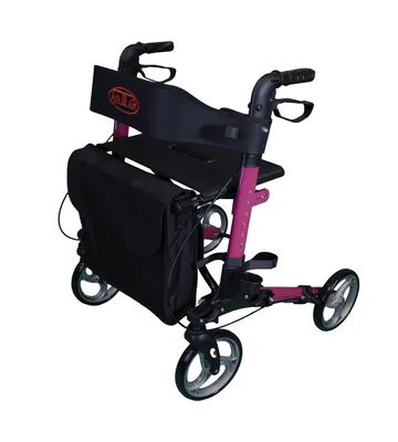 Produktbild von Antar Aluminium leicht faltbar Reise Rollator AT51006 - Lila/Pink