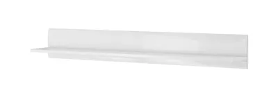 Zdjęcie produktu dla Półka krótka TULSA Szerokość 160 cm Biały laminat / biały połysk Helvetia Meble 2497FJ01
