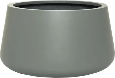 Produktbild von VIVANNO Blumentopf Fiberglas GORDO Rund, Salbeigrün matt - 38x21 cm