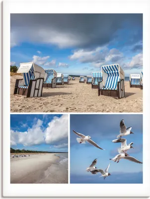 Produktbild von ARTland Leinwandbild Träume vom Meer: Prerow an der Ostsee Größe: 45x60 cm