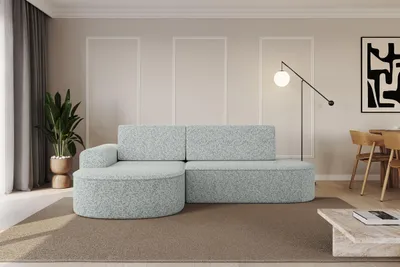 Produktbild von ALTDECOR Ecksofa mit Schlaffunktion und Bettkasten MARI-L1-S - 283x167x73cm Grün - Corner Sofa Eckcouch Couch L-Form, links/rechts angeordnet Schlafcouch Ausziehbar Wohnlandschaft