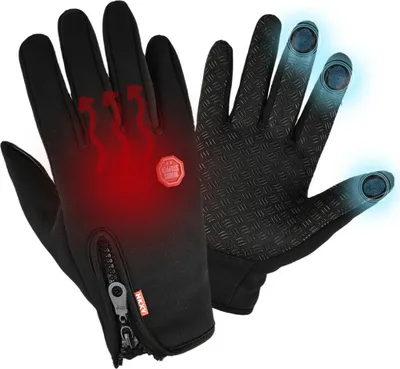 Produktbild von Winter Handschuhe Touchscreen Thermo Warme Windproof Wasserdicht Fleece gefütterte Herren Damen Größe: L