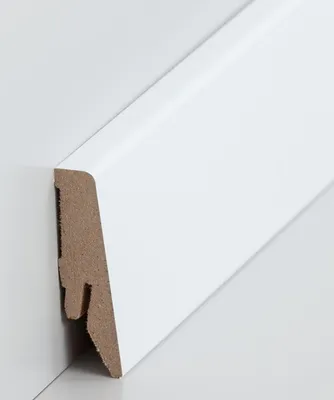 Produktbild von Fußleisten / Sockelleisten "Coburg" (MDF foliert / 718.5841) - Hochglanz Weiß