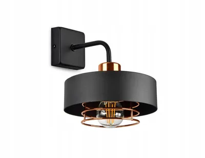 Obrázek produktu pro LUXOLAR - Nástěnné svítidlo černé E27 60 W - Interiérové nástěnné svítidlo do obývacího pokoje, kuchyně - Nástěnné osvětlení, loft design