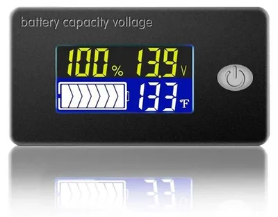 Productafbeelding van 4-in-1 loodzuur-batterijcapaciteitsmeter met voltmeter en thermometer
