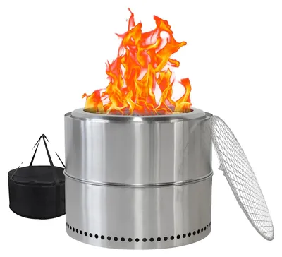 Produktbild von Feuerstelle, rauchfreies Design, tragbarer Edelstahl, Silber
