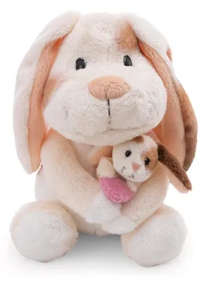 Produktbild von NICI Kuscheltier Hase 20cm mit Hasenkind 6cm - beige - Stofftier aus weichem Plüsch, niedliches Plüschtier zum Kuscheln und Spielen, für Kinder & Erwachsene, tolle Geschenkidee - 62841