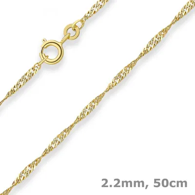 2-2mm-Singapurkette-aus-333-Gelbgold-50cm