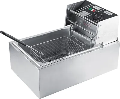 Obrázek produktu pro 6l elektrická fritéza z nerezové oceli s košem pro komerční a domácí použití