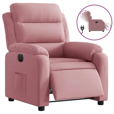 Image de Fauteuil Relax Electrique Rose Velours