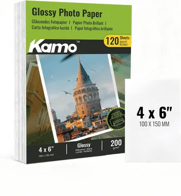Obrázok produktu pre Fotopapier 10 x 15 cm, lesklý 200 g/m², 120 listov, pre atramentové tlačiarne