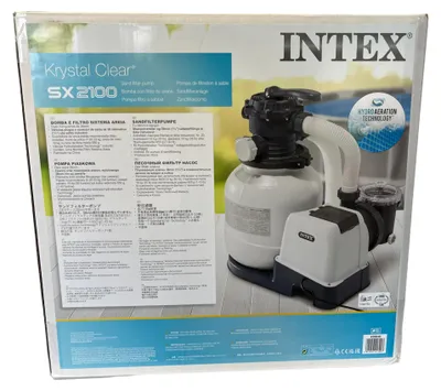 Zdjęcie produktu dla Intex 26646, Pompa filtra piaskowego, Czarny, Biały, Plastik, Nad basenem naziemnym, Chiny, Zawór 6-kierunkowy