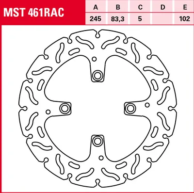 Produktbild von TRW Bremsscheibe Sportiv starr MST461RAC 1098R H7