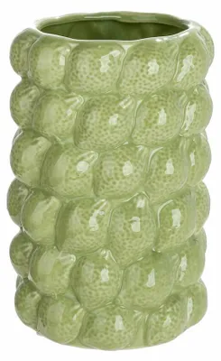 Image de Gilde Vase, Lemonime, Limette, Keramik, grün, VE 3, D. 13.5 cm Höhe: 22.00 cm Durchmesser: 13.50 cm 64607