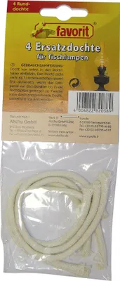 Produktbild von Favorit Ersatzdocht für Bambusfackel 4er Pack, rund