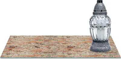 Zdjęcie produktu dla SZKLANA PODSTAWKA POD ZNICZE z dedykacją 60x20cm Mur 212c