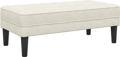 Image de Banc Crème 113 cm Velours, Coffres DesignMeubles Nouveau
