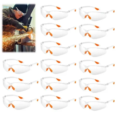 Produktbild von Schutzbrille Arbeitsschutzbrille - Transparent - 15 Stück - Staubdicht - Erwachsene