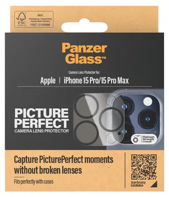 Productafbeelding van PanzerGlass PicturePerfect Camera Lens Protector voor de Apple iPhone 15 Pro / 15 Pro Max - Transparant
