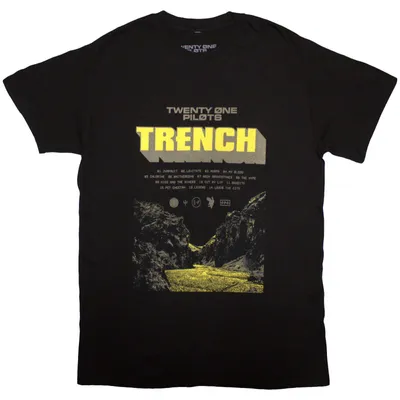 Image de Twenty One Pilots | T-shirt officiel du groupe | Trench Cliff, X-Large, noir