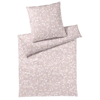 Produktbild von elegante Mako-Jersey-Bettwäsche-Garnitur Bonjour Farbe Puder Größe 135x200+80x80